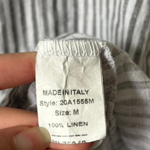 Francesca Bettini Gray Striped Maxi Dress Women's Medium - Picture 4 of 4